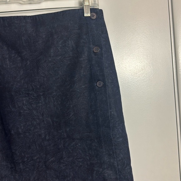 Vintage Valentino Wrap Pencil Floral Denim Skirt Size Small - Picture 5 of 13